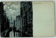 1001 Amsterdam Mondschein Oude Zijds Kolk
