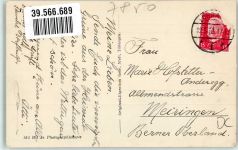 79539 W7850 Stetten 1930 Gebrauchsspuren mit Kirche St. Fridolin