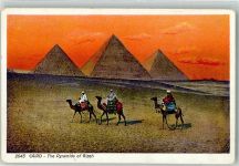 Gizeh Giza - Denkmal Pyraiden Tracht Foto Lehnert und Landrock