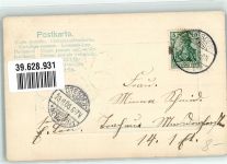 Minna Kleeblätter Hufeisen Name auf AK 1906 Prägedruck