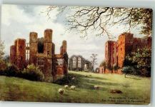Warwick Künstlerkarte Kenilworth Castle