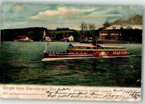 82541 W8190 Ambach , Starnberger See 1906 Gebrauchsspuren Dampfer Luitpold