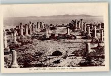 Karthago Carthage Foto AK Denkmal Säulen Basilique Saint-Cyprien