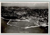 Torquay Foto AK Fliegeraufnahme Hafen