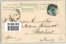 Neujahr 1902 Kalenderblatt Glücksklee mit Blüten Litho Jahreszahl Prägedruck