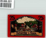 38879 O3706 Schierke am Brocken Notgeldschein 25 Pfennig