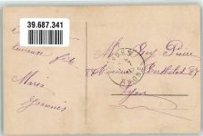 Frau Blumen Korb Neujahr 1911