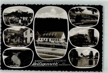 56412 W5431 Heiligenroth - Blick zum Schloss Schwimmbad Wolfsturm Autobahn-Raststätte Oldtimer