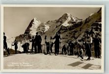 Mürren Winter Abfahrt vom Allmendhubel Ski
