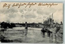Liege Lüttich / Luik Künstlerkarte Brücke Straßenbahn Denkmal