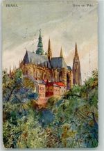 Prag Praha Künstlerkarte Dom St. Vita