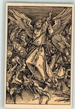 Erzengel Michael Verlag Georg D.W. Callwey Nr. 96 Kunstwart-Postkarte Dürer, A. Künstlerkarte