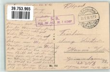 02880 Crouy 1916 Foto AK Kirche Feldpost WK I S.b.Res.Inf.Rgt. 88 7. Komp.