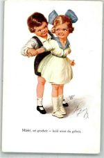 sign. Hans Zahl Verlag Wohlgemuth & Lissner Primus Karte 03357 Serie Junges Glück Kinderpoesie Künstler 1922 Künstlerkarte