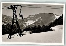 87534 W8974 Steibis Foto AK Seilbahn Winter Imbergbahn