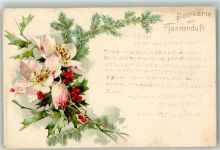 Ilex Tanne Duftkarte 1901 Lithographie