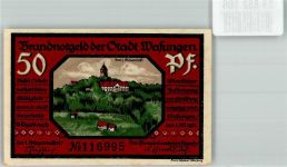 98634 O6104 Wasungen 1921 Notgeldschein 50 Pf. Nr. 116995 Burg Maienluft