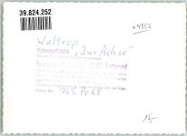 45731 W4355 Waltrop FOTO KEINE AK Gasthaus Zur Achse Ort handschriftlich Foto Original aus Archiv eines Ansichtskartenverlags