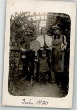 Männer in Kostümen Karneval? Transvestit 1923 Privatfoto AK