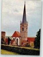 97947 W6974 Grünsfeld Foto AK Kath. Kirche St. Peter und paul