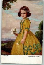 Das kleine Fräulein , Mädchen Mode Primus Wolgemuth & Lissner Nr. 3040 Max, Corneille 1917 Künstlerkarte