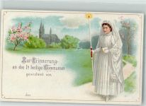 Kind Spruch Serie 50676 Kommunion Lithographie