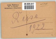 38709 W3391 Wildemann 1922 - Spiegeltal
