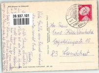 69488 W6943 Birkenau , Odenw Foto AK Schwimmbad Stadtpark Fachwerkhaus