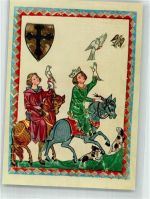 W6900 Heidelberg , Neckar König Konradin der Junge Codex Manesse Liederhanschrift Minnesänger