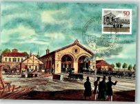 04103 O7000 Leipzig 1989 Sonderstempel Eisenbahn 150 Jahre Ferneisenbahn Leipzig-Dresden Briefmarke Bildseite