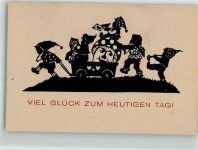 Zwerge Fliegenpilz Glückwunsch Scherenschnitt