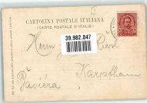 91014 Castellamare del Golfo Foto AK Denkmal Kreuz Säule Hafen