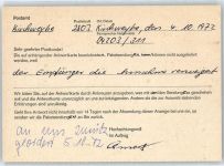 28844 W2803 Kirchweyhe b Bremen - Antwortkarte Anzeige über Paket-Unzustellbarkeit