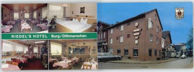 25712 W2224 Burg (Dithmarschen) - Hotel Riedel, Klappkarte