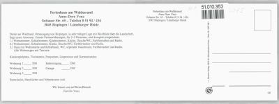 29646 W3045 Bispingen - Ferienhaus am Waldesrand, Klappkarte
