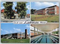 31618 W3073 Liebenau , Kr Nienburg, Weser - Löwinne, Schule, Schwimmbad Hallenbad