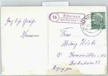 34549 W3593 Edersee - Landpoststempel
