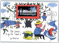 17630 La Flotte - Leporello, Angler, Humor Angeln