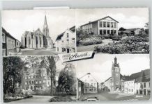 47877 W4156 Anrath - Pfarrkirche, Evangelische Volksschule, Marktplatz, Haus Broich, Gasthof Jean Schmitz