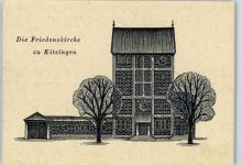 97318 W8710 Kitzingen - Friedenskirche, Nach einer Original-Federzeichnung von M. Schaeflein
