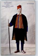 Festdräkt Västergötland Trachten Schweden
