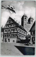 73349 W7346 Wiesensteig - Kirche Fachwerkhaus Marktplatz