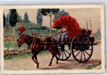 Pferd Kutsche 1926 Künstlerkarte
