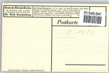 14806 O1820 Belzig Künstlerkarte Burg Rabenstein sign. Winkler