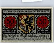 Neustettin Szczecinek 1921 Notgeldschein 50 Pfennig 1921