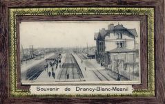 93700 Drancy - Drancy (Frankreich) Leporello, Bahnhof II (fleckig VS/RS)