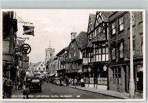 Salisbury Foto AK High Street Auto Geschäft Werbung