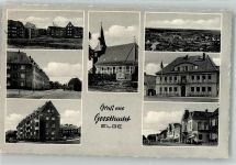 21502 W2054 Geesthacht 1960 Foto AK Kirche Rathaus