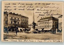 Arad 1912 Gebrauchsspuren Denkmal Andrassy-Platz