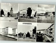 19406 O2720 Sternberg , Meckl 1984 Foto AK Rathaus Schwimmbad Gasthaus Karl Liebknecht Platz